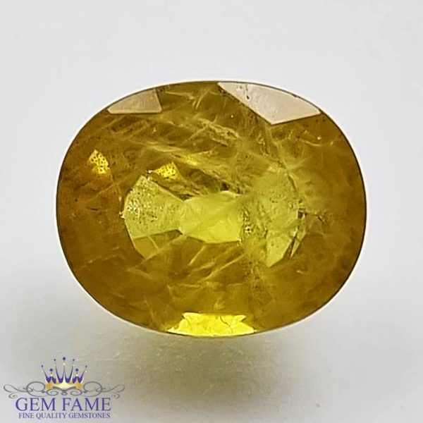Yellow Sapphire 3.09ct Natural Gemstone Thailand