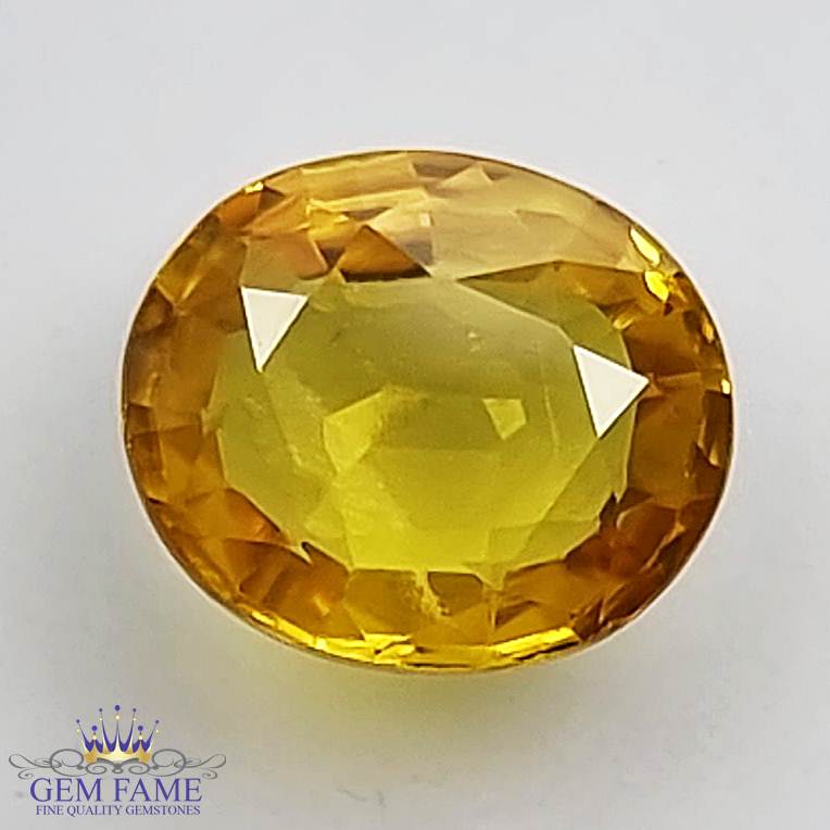 Yellow Sapphire 1.67ct Natural Gemstone Thailand