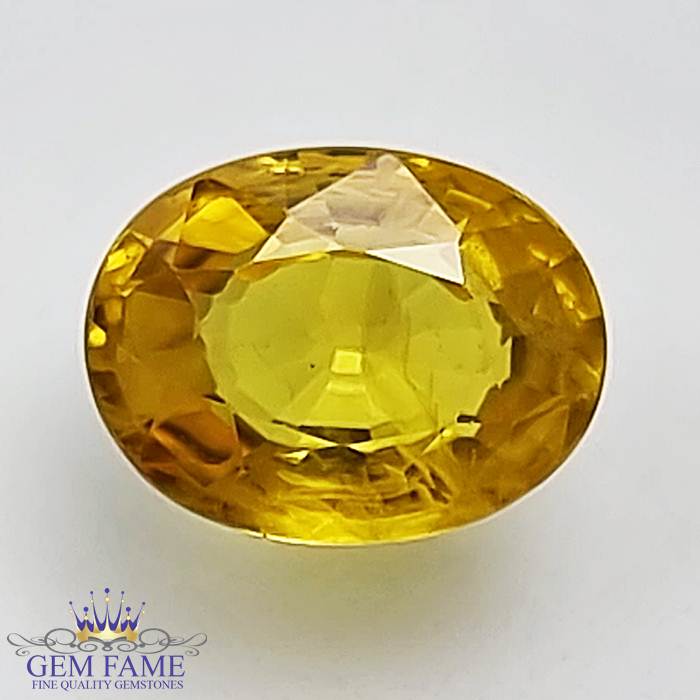 Yellow Sapphire 1.70ct Natural Gemstone Thailand