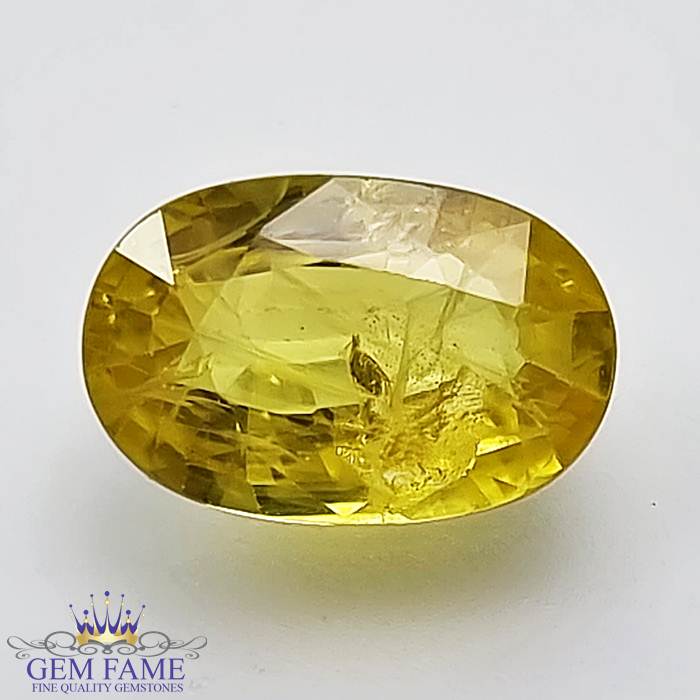 Yellow Sapphire 3.10ct Natural Gemstone Thailand