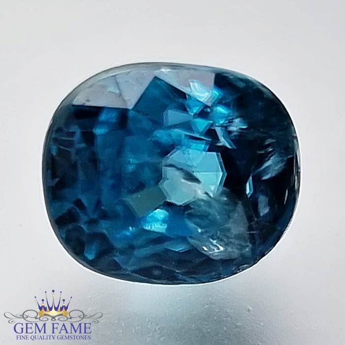 Blue Zircon 5.36ct Gemstone Cambodia