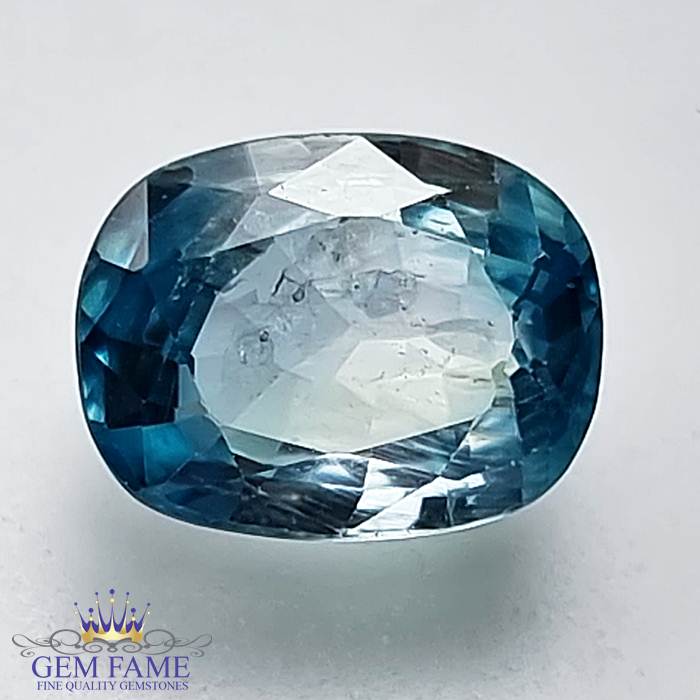 Blue Zircon 3.90ct Gemstone Cambodia