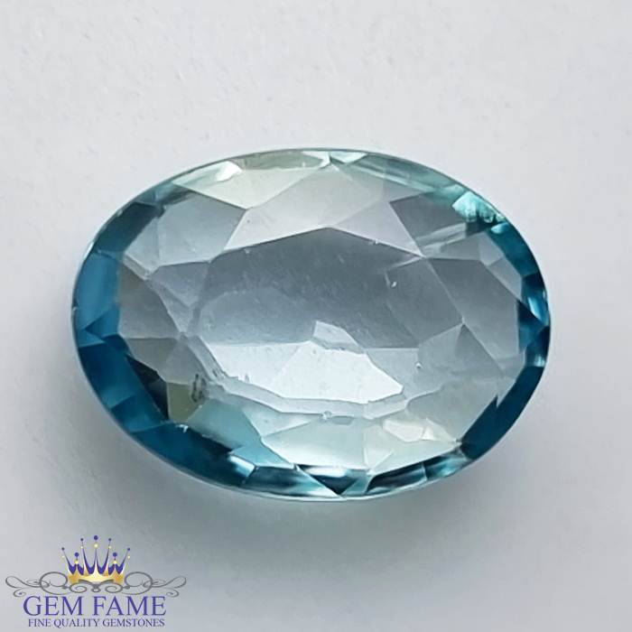 Blue Zircon 3.16ct Gemstone Cambodia