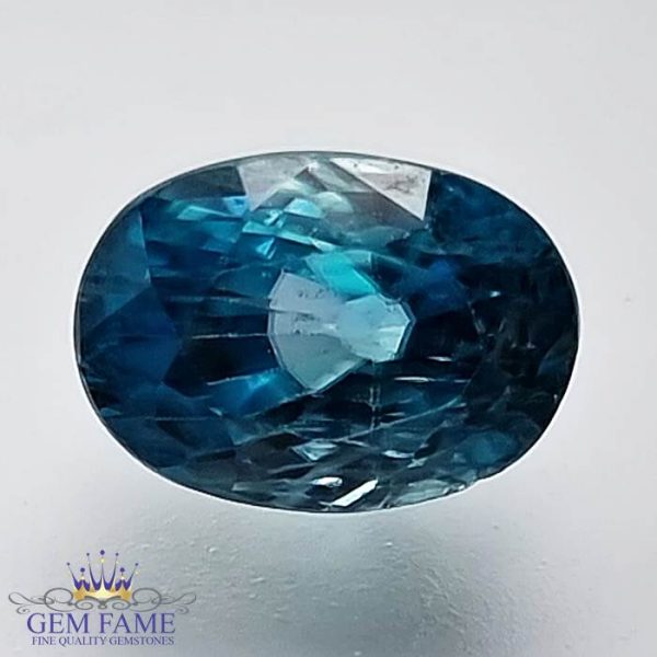 Blue Zircon 3.36ct Gemstone Cambodia