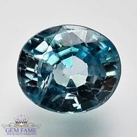 Blue Zircon 3.02ct Gemstone Cambodia