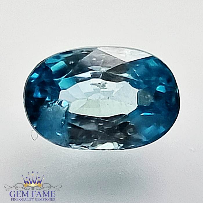 Blue Zircon 3.17ct Gemstone Cambodia
