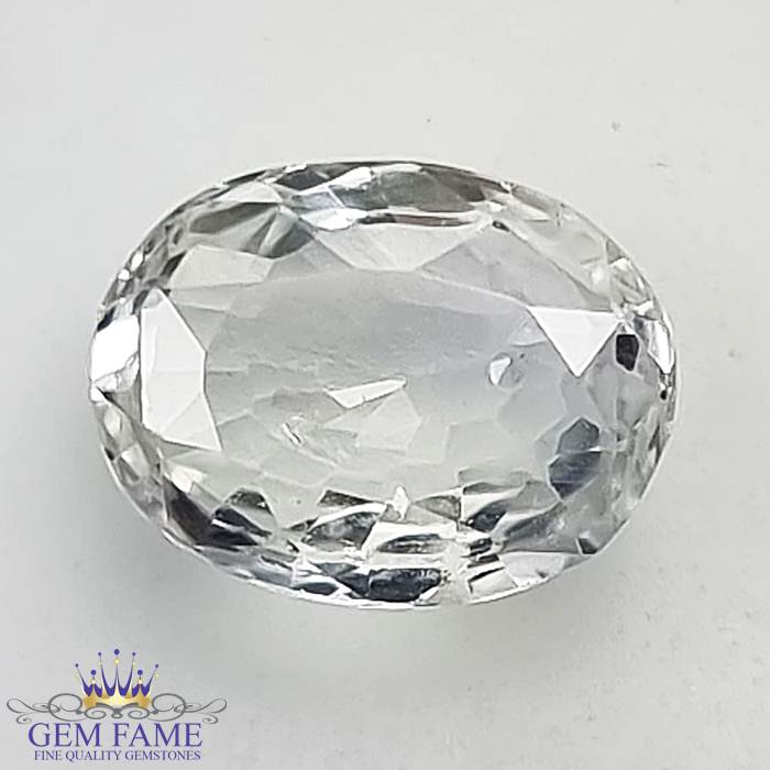 White Sapphire 1.70ct Gemstone Ceylon