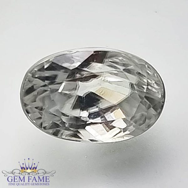 White Zircon 2.89ct Gemstone Cambodia