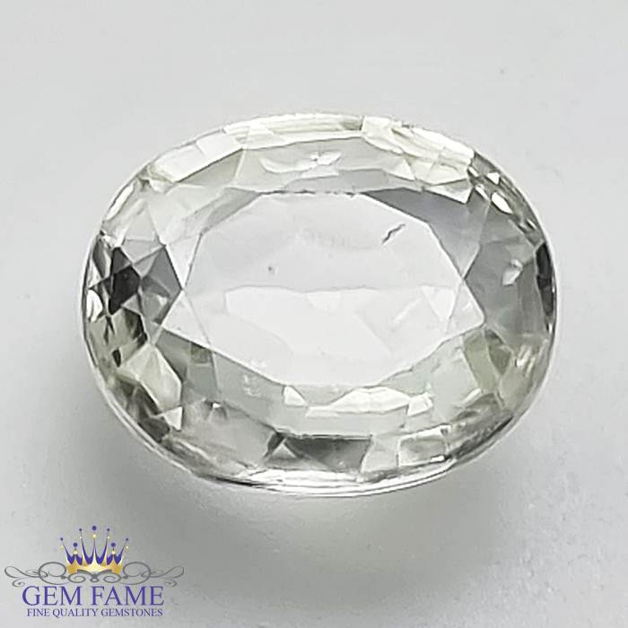 White Zircon 2.83ct Gemstone Cambodia