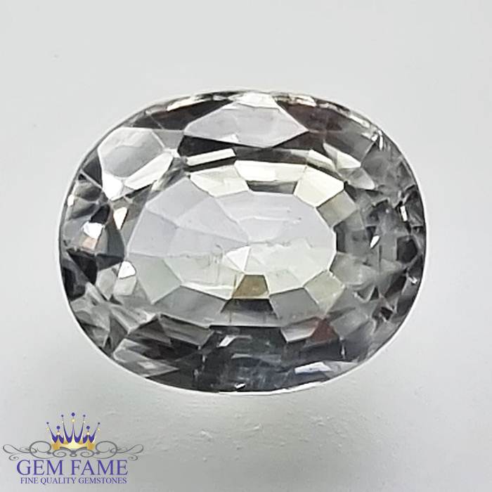 White Zircon 2.52ct Gemstone Cambodia