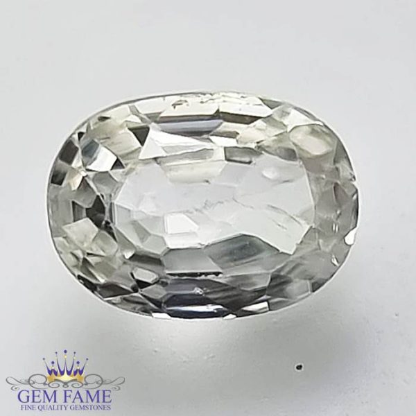 White Zircon 2.73ct Gemstone Cambodia