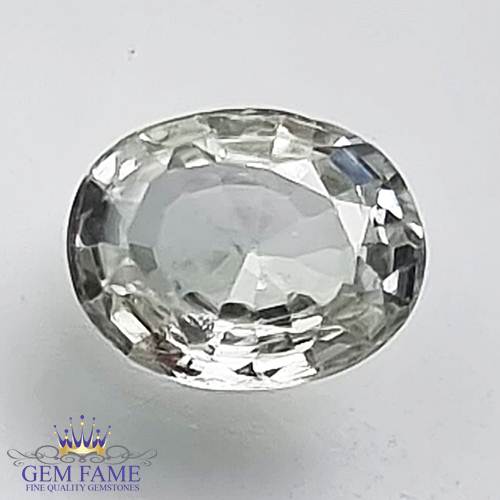 White Zircon 1.25ct Gemstone Cambodia