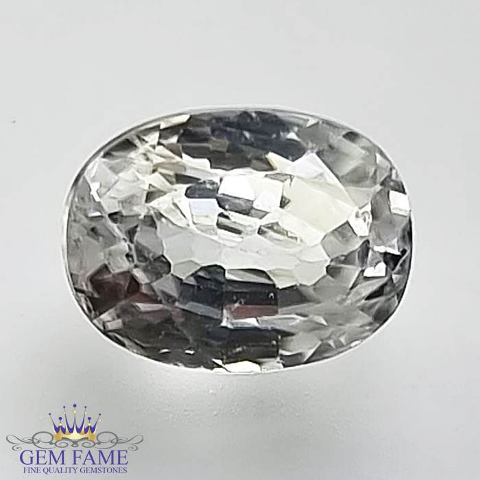 White Zircon 2.82ct Gemstone Cambodia