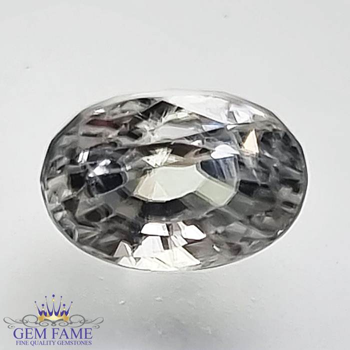 White Zircon 2.27ct Gemstone Cambodia