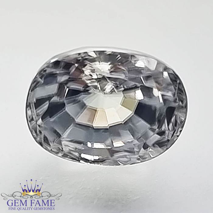 White Zircon 2.58ct Gemstone Cambodia