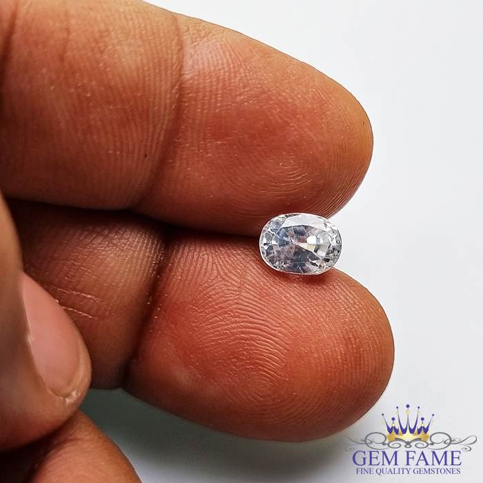 White Zircon 2.58ct Gemstone Cambodia