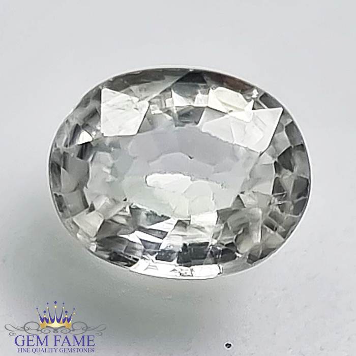 White Zircon 2.06ct Gemstone Cambodia