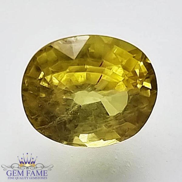 Yellow Sapphire 1.67ct Natural Gemstone Thailand