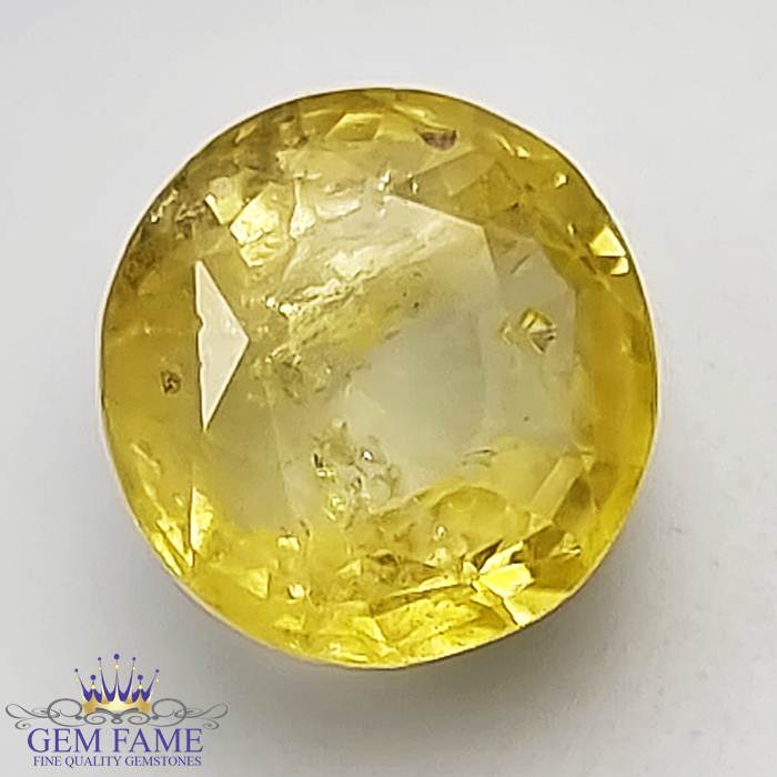 Yellow Sapphire 3.18ct (Pukhraj) Stone Ceylon