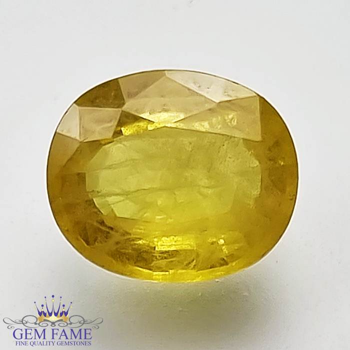 Yellow Sapphire 3.14ct Natural Gemstone Thailand