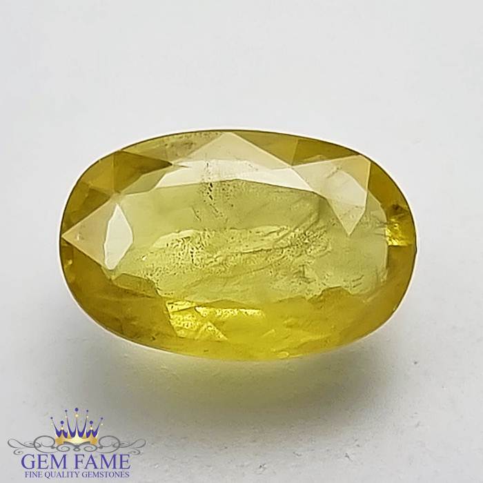Yellow Sapphire 3.07ct Natural Gemstone Thailand