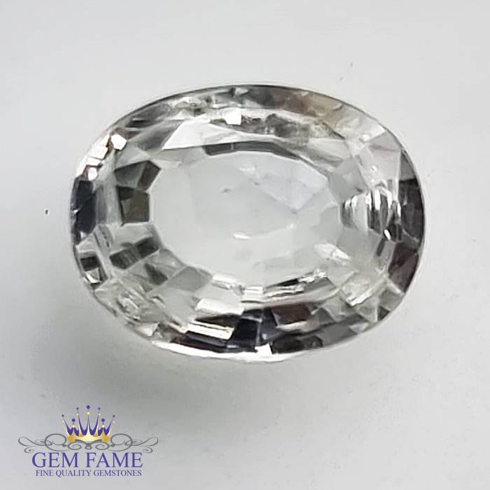 White Zircon 1.27ct Natural Gemstone Ceylon