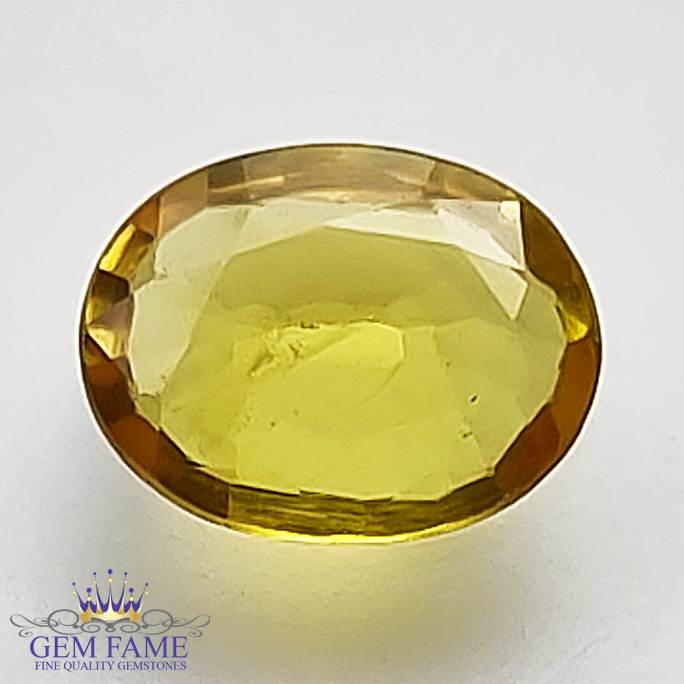 Yellow Sapphire 1.00ct Natural Gemstone Thailand
