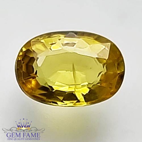 Yellow Sapphire 1.09ctNatural Gemstone Thailand