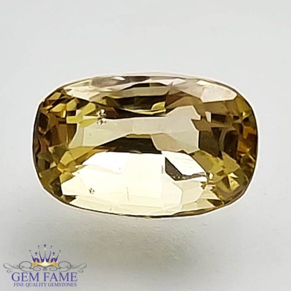 Light Yellow Sapphire 1.65ct (Pukhraj) Stone Ceylon