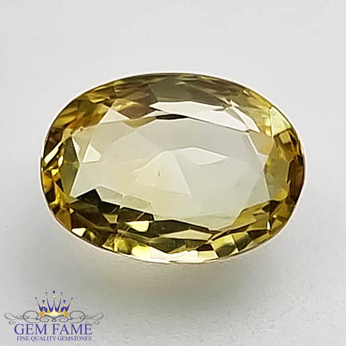 Light Yellow Sapphire 1.54ct (Pukhraj) Stone Ceylon
