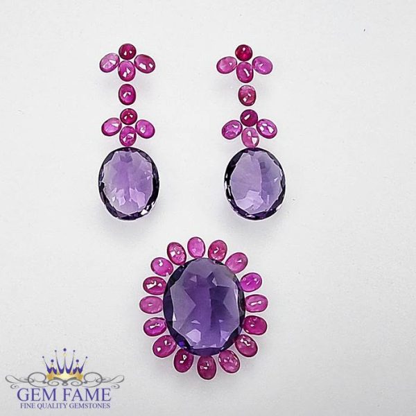 Earrings And Pendant Loose Gemstone set