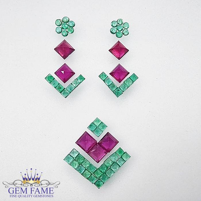 Earrings And Pendant Loose Gemstone set