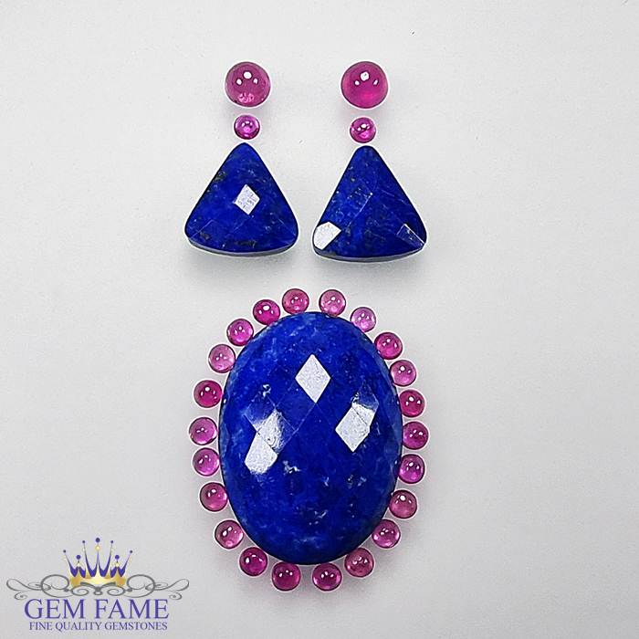 Earrings And Pendant Loose Gemstone set