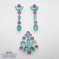 Earrings And Pendant Loose Gemstone set