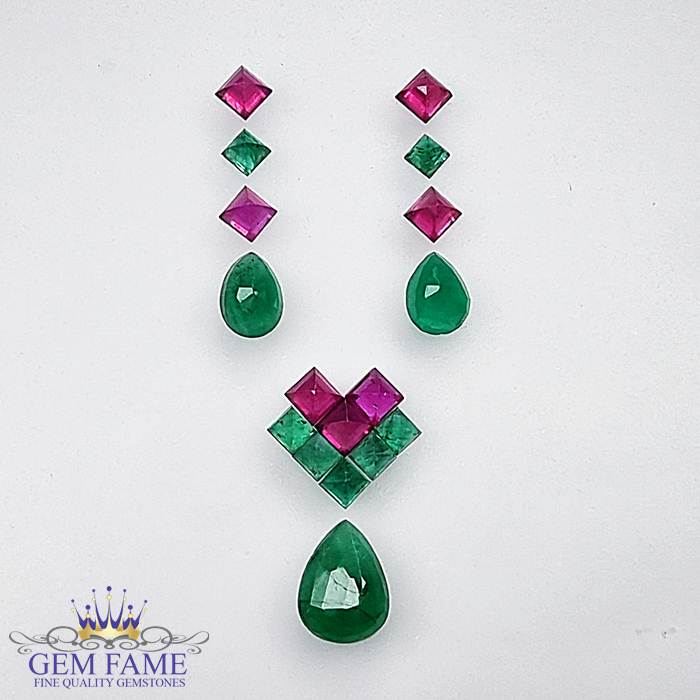 Earrings And Pendant Loose Gemstone set