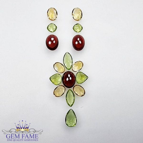 Earrings And Pendant Loose Gemstone set