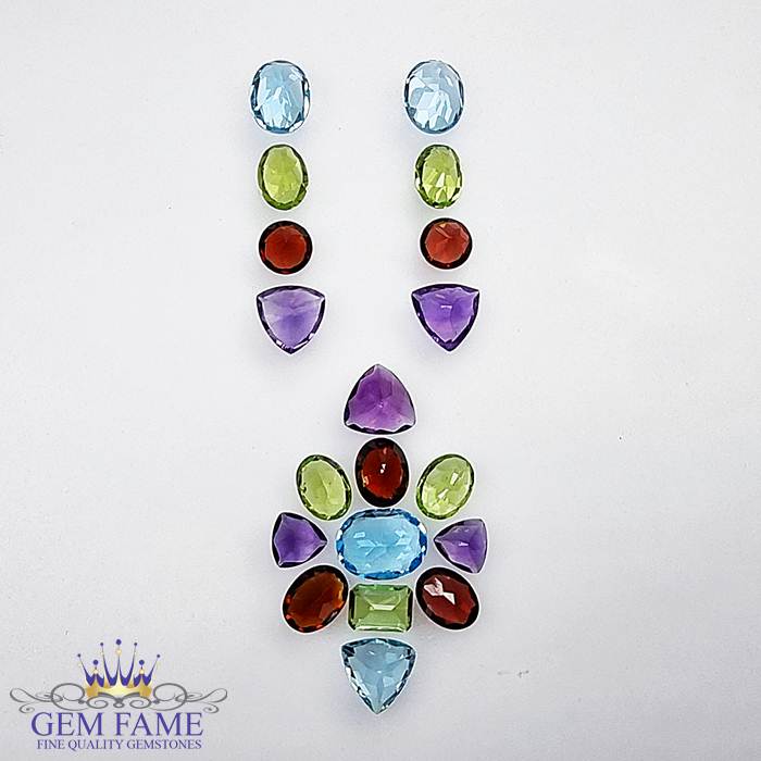 Earrings And Pendant Loose Gemstone set