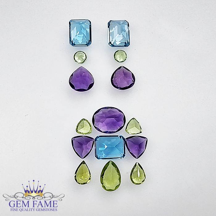 Earrings And Pendant Loose Gemstone set