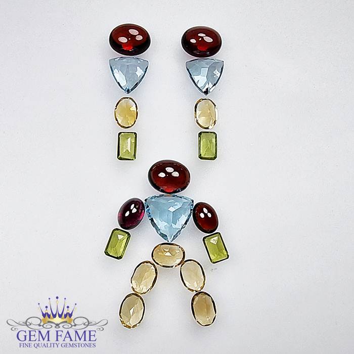 Earrings And Pendant Loose Gemstone set