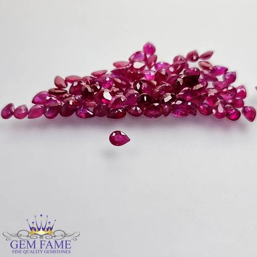 Ruby Burma 2.5x3.5mm Pear Shape Gemstones