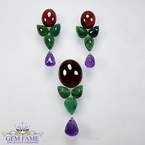 Earrings And Pendant Loose Gemstone set