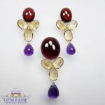 Earrings And Pendant Loose Gemstone set