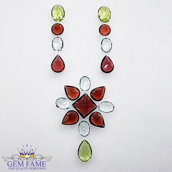 Earrings And Pendant Loose Gemstone set