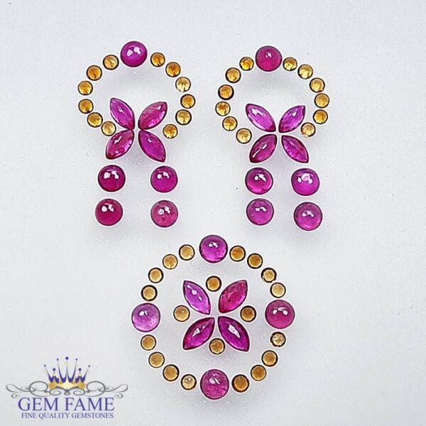 Earrings And Pendant Loose Gemstone set