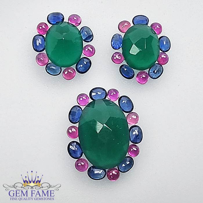 Earrings And Pendant Loose Gemstone set