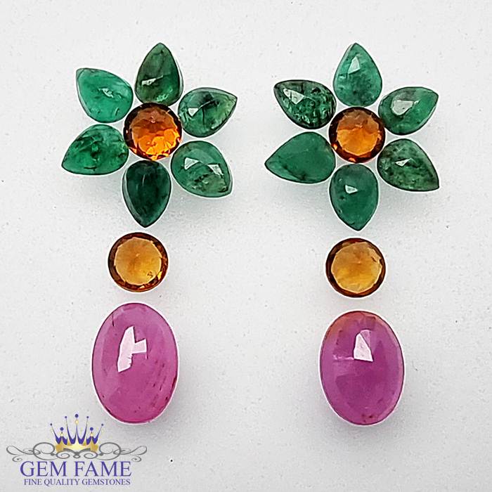 Earrings Loose Gemstone set