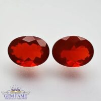 Fire Opal Pair 1.57ct Gemstone Mexico