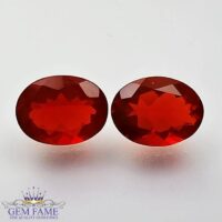 Fire Opal Pair 1.70ct Gemstone Mexico