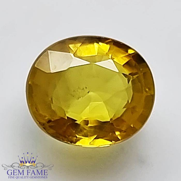 Yellow Sapphire 2.01ct Natural Gemstone Thailand