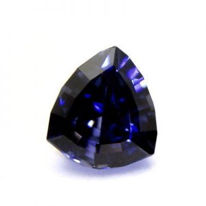 "Benitoite gemstone: a captivating blue rarity."